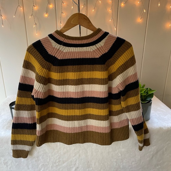 Madewell Striped Tilden Pullover Sweater Size XS - Picture 3 of 4